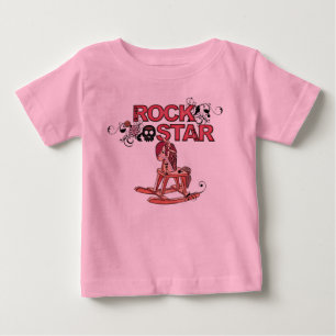 T-shirt Pour Bébé Pièce en t drôle de bébé de cheval de basculag