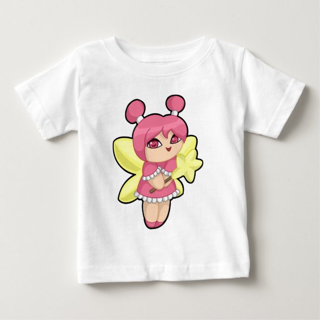 T-shirt Pour Bébé Pièce en t féerique rose (Devant)