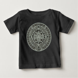 T-shirt Pour Bébé Pierre de Soleil Aztèque Mexicaine Calendrier Maya