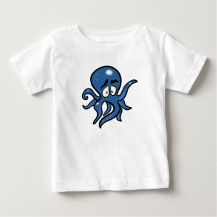 T-shirt Pour Bébé Pieuvre bleue