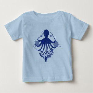 T-shirt Pour Bébé Pieuvre (fond clair)
