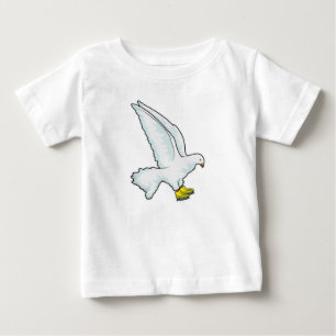 T-shirt Pour Bébé Pigeon Patinage sur glace Patins sur glace