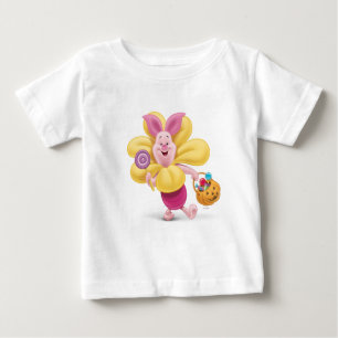 T-shirt Pour Bébé Piglet en costume de fleurs