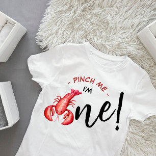 T-shirt Pour Bébé Pincez Moi, J'ai Un An Garçon Homard 1er Anniversa