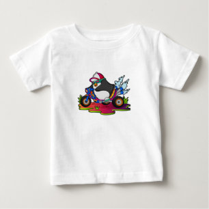 T-shirt Pour Bébé Pingouin as Biker