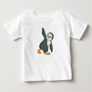 T-shirt Pour Bébé Pingouin au Yoga Exercice d'étirement