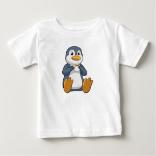 T-shirt Pour Bébé Pingouin avec la coupe du café