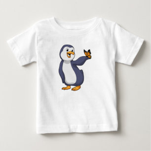 T-shirt Pour Bébé Pingouin avec papillon