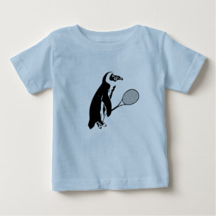 T-shirt Pour Bébé Pingouin avec Racquet de Tennis