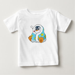T-shirt Pour Bébé Pingouin avec thermomètre clinique