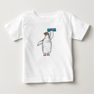 T-shirt Pour Bébé Pingouin Fitness Dumbbell