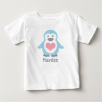 Pingouin mignon et Coeur rose Personnalisé