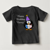 Pingouin mignon fait sur commande de bébé de bonne