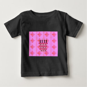 T-shirt Pour Bébé Pink Bird Cake Art Imprimer