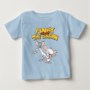 T-shirt Pour Bébé Pinky et le cerveau Afficher le logo