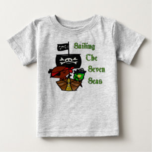 T-shirt Pour Bébé Pirate sept mers