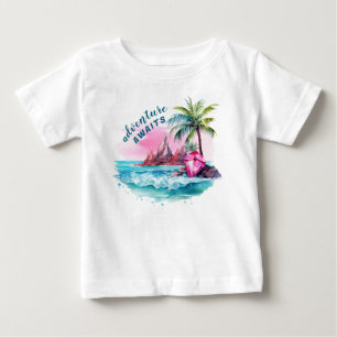 T-shirt Pour Bébé Plage Palm Tree Mountain View Aventure Attend