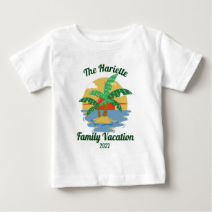 T-shirt Pour Bébé Plage tropicale Famille Vacances d'été Corresponda
