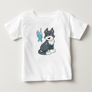 T-shirt Pour Bébé Poisson de chat