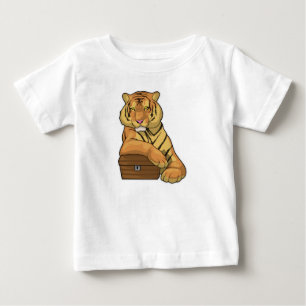 T-shirt Pour Bébé Poitrine au trésor de tigre