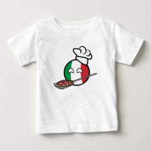T-shirt Pour Bébé Polandball - Italyball faisant la pizza