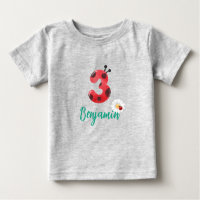 Polka rouge mignon point Ladybug 3ème anniversaire