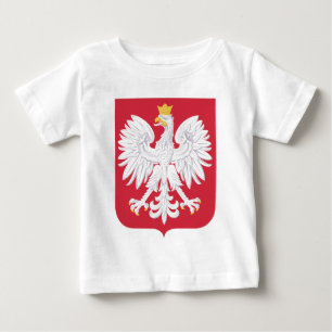 T-shirt Pour Bébé Polonaise Pologne Armoiries Officielles Symbole He