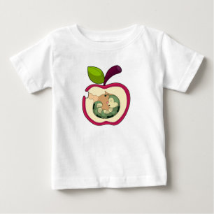 T-shirt Pour Bébé Pomme à bec à chenille