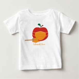 T-shirt Pour Bébé Pommes et miel avec masque à visage orange