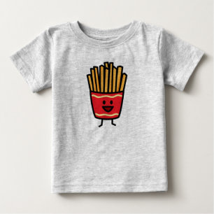 T-shirt Pour Bébé Pommes frites heureuses