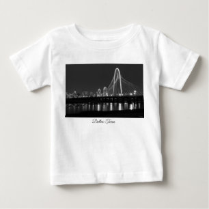 T-shirt Pour Bébé Pont Dallas Vue Niveaux de gris