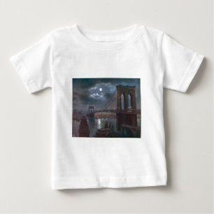 T-shirt Pour Bébé Pont de Brooklyn par clair de lune