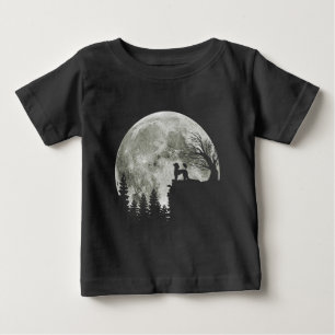 T-shirt Pour Bébé Poodle Sur Mountain Halloween Cadeau Pour Poodle L