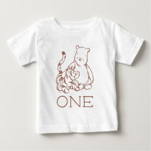 T-shirt Pour Bébé Pooh & Tigger Classique   1er anniversaire - un