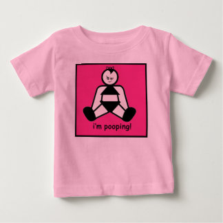 T-shirt Pour Bébé Pooping Girl