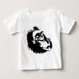 T-shirt Pour Bébé Pop Art drôle Chimpanzé