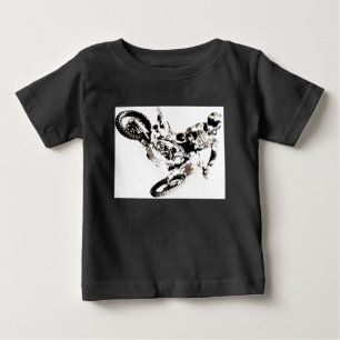 T-shirt Pour Bébé Pop Art Motocross Motorcyle Sport