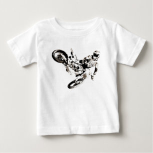T-shirt Pour Bébé Pop Art Motocross Motorcyle Sport