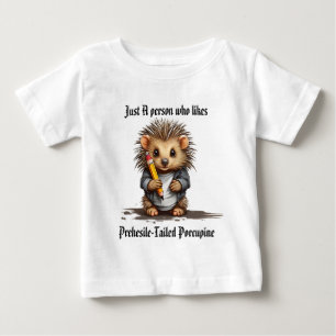 T-shirt Pour Bébé Porcupine à queue de Prehesile pour bébé avec cray