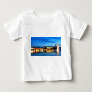 T-shirt Pour Bébé Port de Hambourg Hafen Deutschland Alster Nuit