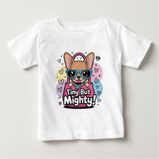 T-shirt Pour Bébé Porte-clés et cordons Chihuahua Tiny mais Puissant