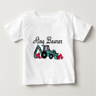 T-shirt Pour Bébé Porteur de bague Backhoe