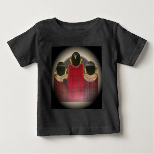 T-shirt Pour Bébé Portrait de la famille Massai À damiers