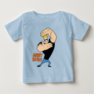 T-shirt Pour Bébé Pose de trame photo Johnny Bravo