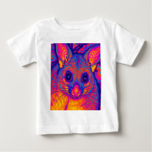 T-shirt Pour Bébé possums australien queue touffue psychédélique