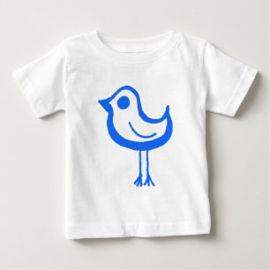 T-shirt Pour Bébé poulet bleu