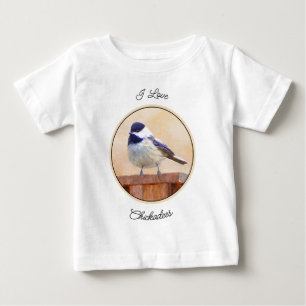 T-shirt Pour Bébé Poulet sur la peinture d'oiseaux Art original