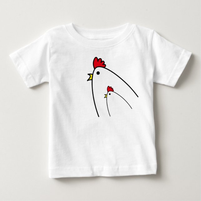 T-shirt Pour Bébé Poulets (Devant)