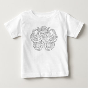 T-shirt Pour Bébé Poulpe modelé ethnique