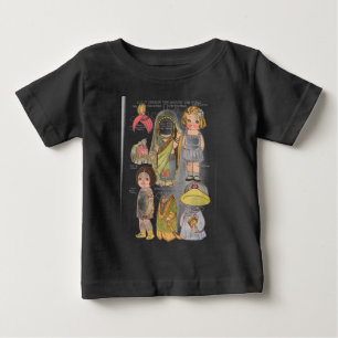 T-shirt Pour Bébé Poupées en papier de Dolly Dingle pour son voyage 